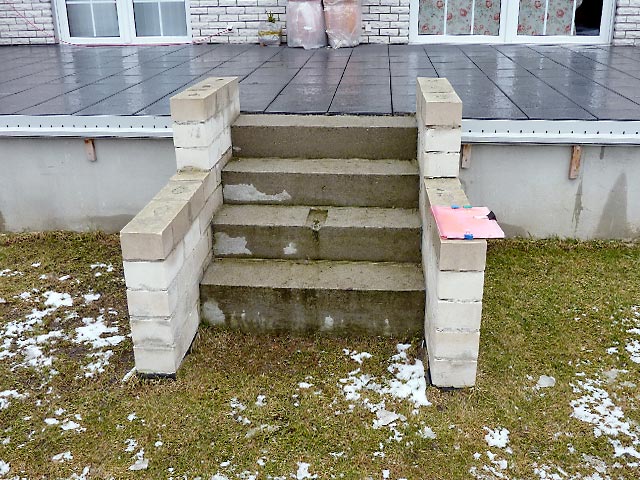 Gartentreppe der Terrassen - Ist-Zustand