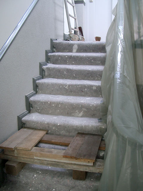 Vorbereitung des Treppenaufgangs
